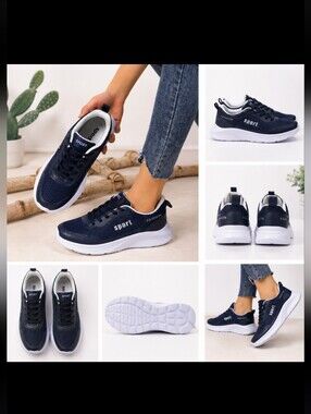 **SPORTY NAVY WOMEN'S LACE-UP SNEAKERS**👟💙💙💲💲💲💲💲